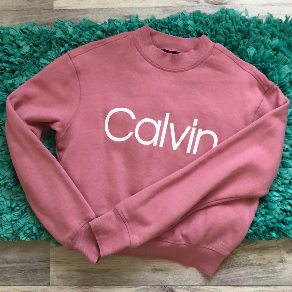 Calvin millennial pink sweatshirt